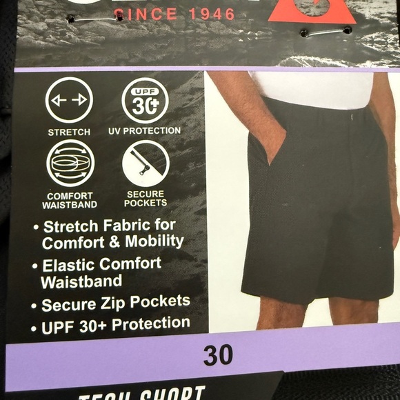 Men's Gerry Tech Black Shorts - Picture 2 of 2